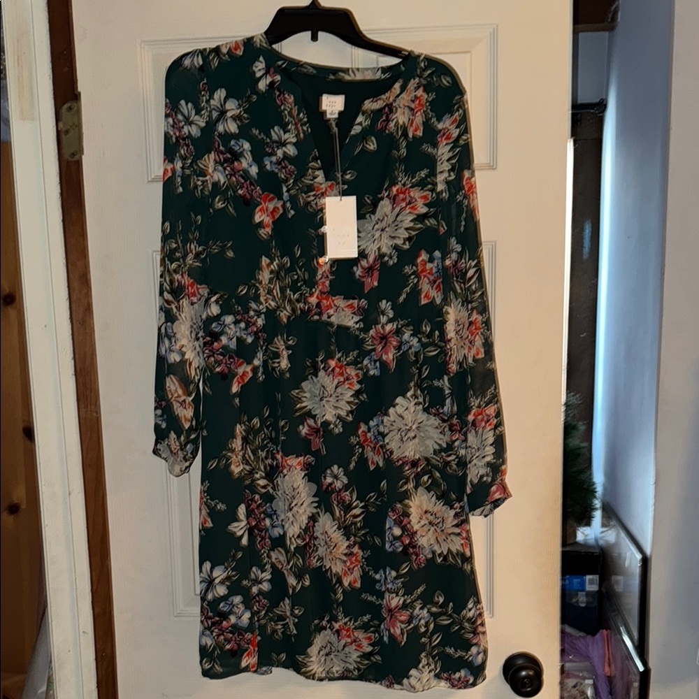 NWT A New Day Green Bishop Sleeve Sundress